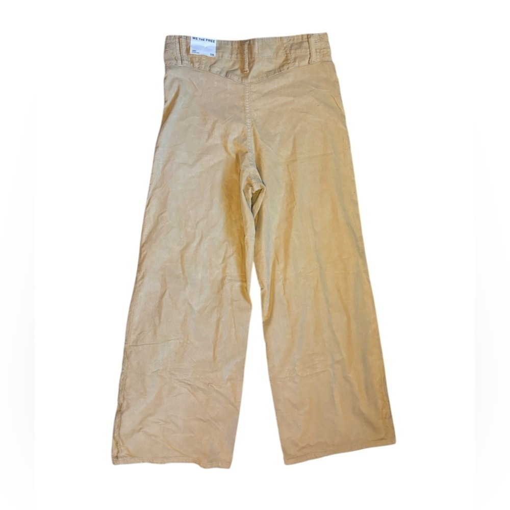 NWT We The Free People Libre Wide Leg Cord Jeans Sand Tan Beige Size 30 - Picture 5 of 10